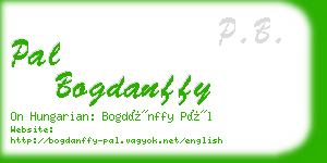 pal bogdanffy business card